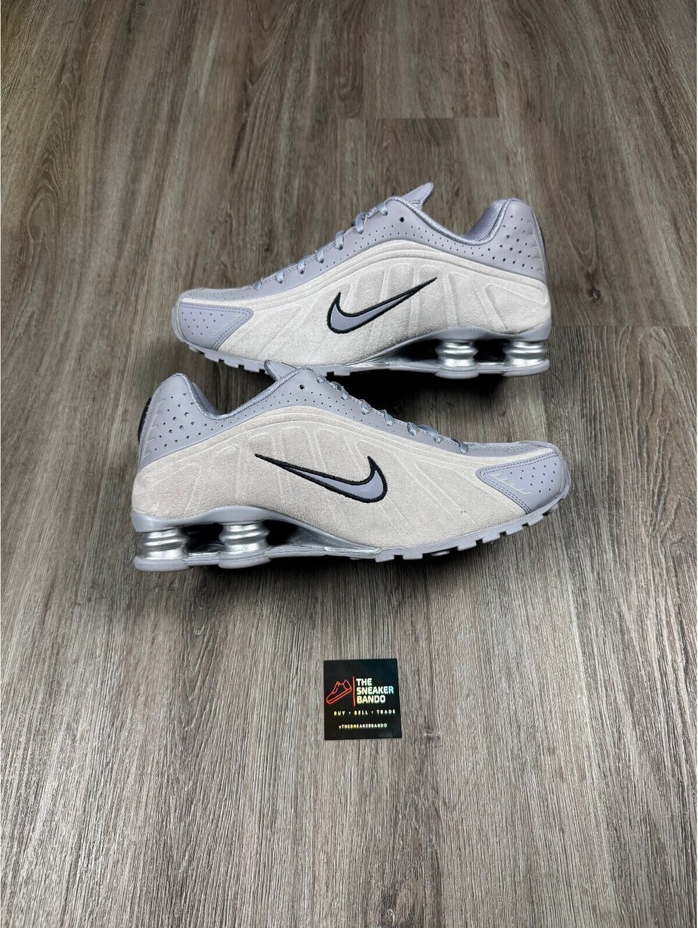 Size 10.5W/9M - Nike Shox R4 Cement Grey W